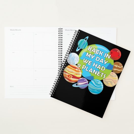 RIP冥王星 – 私の日に戻る9つの惑星を持っていた プランナー手帳 (ディスプレー)