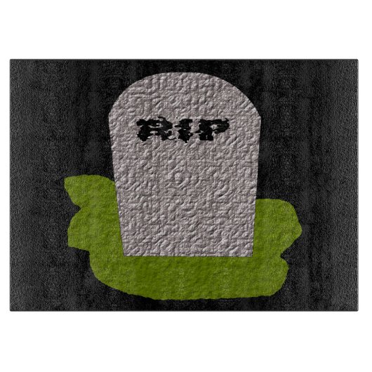 RIP墓石ガラス切断板 カッティングボード (正面)