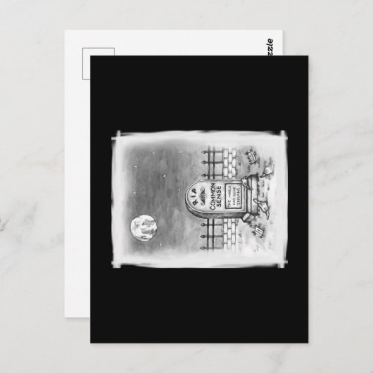 『RIP常識の月の愚かなマスクとワクチン』 ポストカード (正面/裏面)