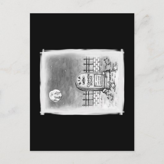 『RIP常識の月の愚かなマスクとワクチン』 ポストカード (正面)