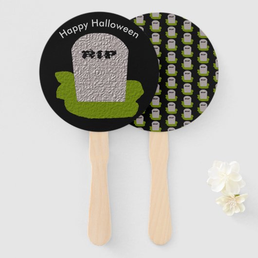 RIP廃棄カスタム石ハンドファン ハンドファン (正面&裏面)