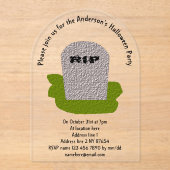 RIP廃棄カスタム石 アクリル招待状 (正面)