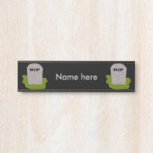 RIP廃棄パーソナライズされた石ぶら下がったの標識 サインプレート (正面)