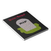 RIP廃棄（カスタマイズ可能）メモ帳 ノートパッド (アングル)