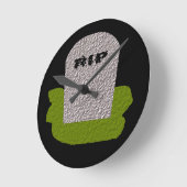 RIP廃棄(TOMBSTONE)壁時計 ラウンド壁時計 (傾斜)