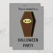 RIP棺のDoomハローウィンパーティカスタマイズ 招待状 (正面/裏面)