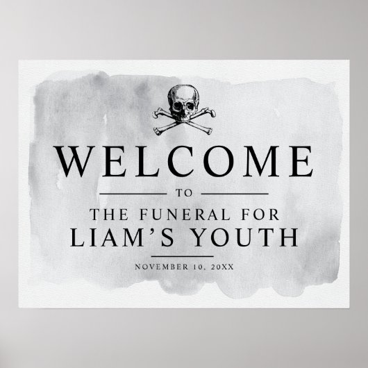 RIP青少年パーティーウェルカムサイン ポスター (正面)