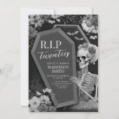 RIP20人フローラスカルハロウィーン誕生日 招待状 (正面)