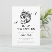 RIP20代ゴシックのハロウィーン30歳の誕生日パーティー 招待状 (スタンド正面)