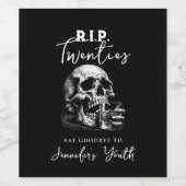 RIP20代スカルウイスキー誕生日ワインラベル ワインラベル (シングルラベル)