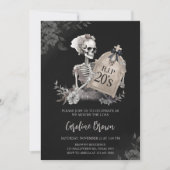 RIP20年代ゴシックスカル誕生日招待状 招待状 (正面)