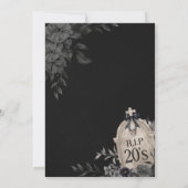 RIP20年代ゴシックスカル誕生日招待状 招待状 (裏面)