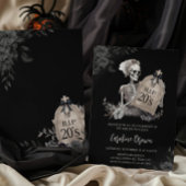 RIP20年代ゴシックスカル誕生日招待状 招待状