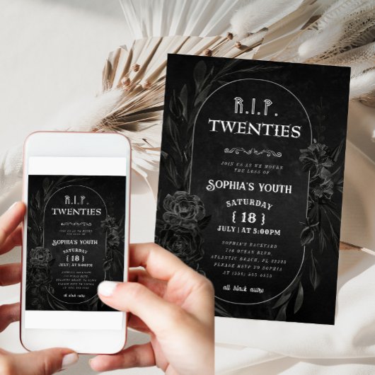 RIP20歳30歳の誕生日パーティーの死を私の若者に 招待状