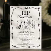 RIP お洒落 20の手描き葬儀誕生日 招待状