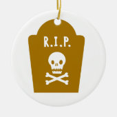 RIP スカル セラミックオーナメント (正面)