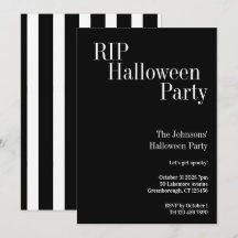 RIP ハロウィンパーティー 黒白ストライプ
