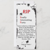 RIP – 本当に興味深いパーティーハロウィーンの招待 招待状 (裏面)