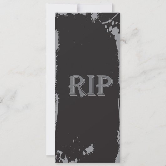 RIP – 本当に興味深いパーティーハロウィーンの招待 招待状 (正面)