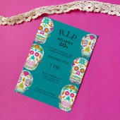 RIP 私の20代 カスタムエイジ スカル バースデー 招待状