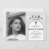 RIP 20代20代おもしろい葬儀30歳の誕生日の写真 招待状 (正面)