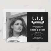 RIP 20代20代おもしろい葬儀30歳の誕生日の写真 招待状 (正面)