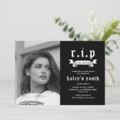 RIP 20代20代おもしろい葬儀30歳の誕生日の写真 招待状 (スタンド正面)