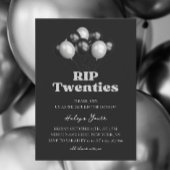 RIP 20代20代の葬儀30歳エレガントの誕生日 招待状