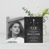 RIP 20代 おもしろい葬式 30歳誕生日写真 招待状 (スタンド正面)