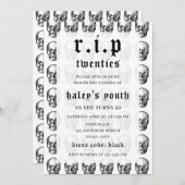 RIP 20年代おもしろい死スカル30歳 招待状 (正面/裏面)