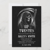 RIP 20年代ゴシック様式の葬儀30歳の誕生日 招待状 (正面)