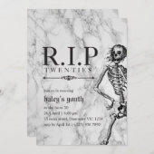 RIP 20年代20代おもしろいスカル葬儀30歳の誕生日 招待状 (正面/裏面)