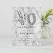 RIP 20年代20代おもしろいスカル葬儀30歳の誕生日 招待状 (スタンド正面)