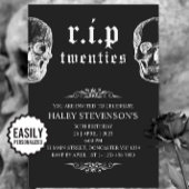 RIP 20年代20代おもしろいスカル葬儀30歳の誕生日 招待状