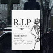 RIP 20年代20代おもしろいスカル葬儀30歳の誕生日 招待状