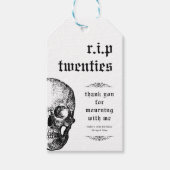 RIP 20年代20代おもしろい葬儀スカル30歳 ギフトタグ (正面)
