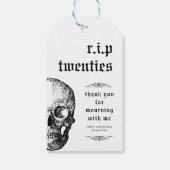 RIP 20年代20代おもしろい葬儀スカル30歳 ギフトタグ (裏面)