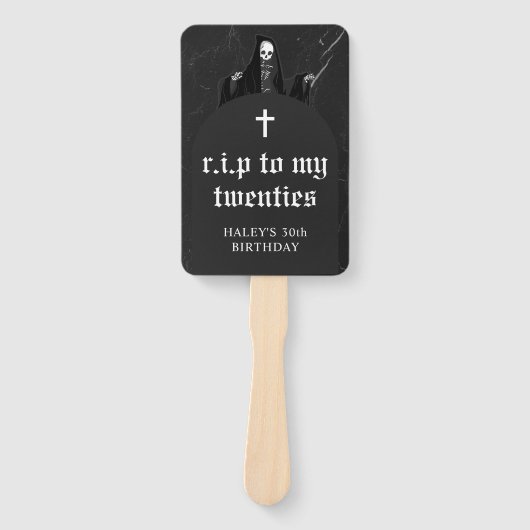 RIP 20年代20代の死神の写真30歳の誕生日 ハンドファン (正面)