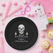 RIP 20年代20代スカルゴシック様式ブラック30歳の誕生日 ペーパープレート (パーティー)