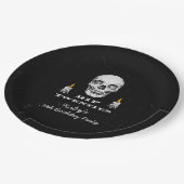 RIP 20年代20代スカルゴシック様式ブラック30歳の誕生日 ペーパープレート (アングル)