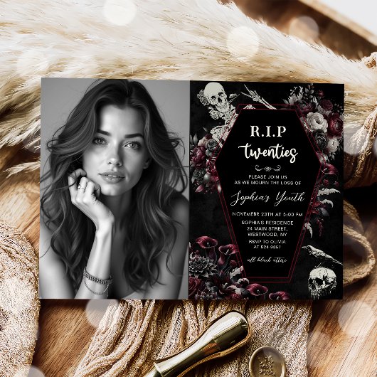 RIP 20歳私の30歳の誕生日に死 招待状