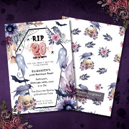 RIP 20誕生日ハロウィーンのマイルストーン葬儀 招待状