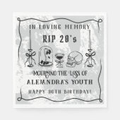 RIP 20sの死を30歳の私の誕生日に落書きする スタンダードランチョンナプキン (正面)