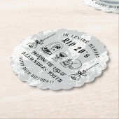 RIP 20sの死を30歳の私の誕生日に落書きする ペーパーコースター (アングル)