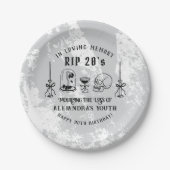 RIP 20sの死を30歳の私の誕生日に落書きする ペーパープレート (正面)
