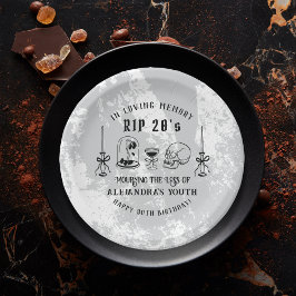 RIP 20sの死を30歳の私の誕生日に落書きする ペーパープレート