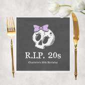 Rip 20sコケットエステティックボウ30th誕生日パーティー スタンダードランチョンナプキン