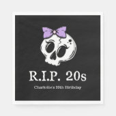 Rip 20sコケットエステティックボウ30th誕生日パーティー スタンダードランチョンナプキン (正面)