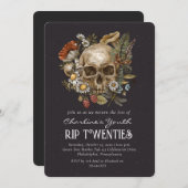 RIP 20sスカルフローラ30th誕生日パーティー 招待状 (正面/裏面)