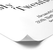 RIP 20sタイポグラフィミニマルウェルカムサインポスター ポスター (角)